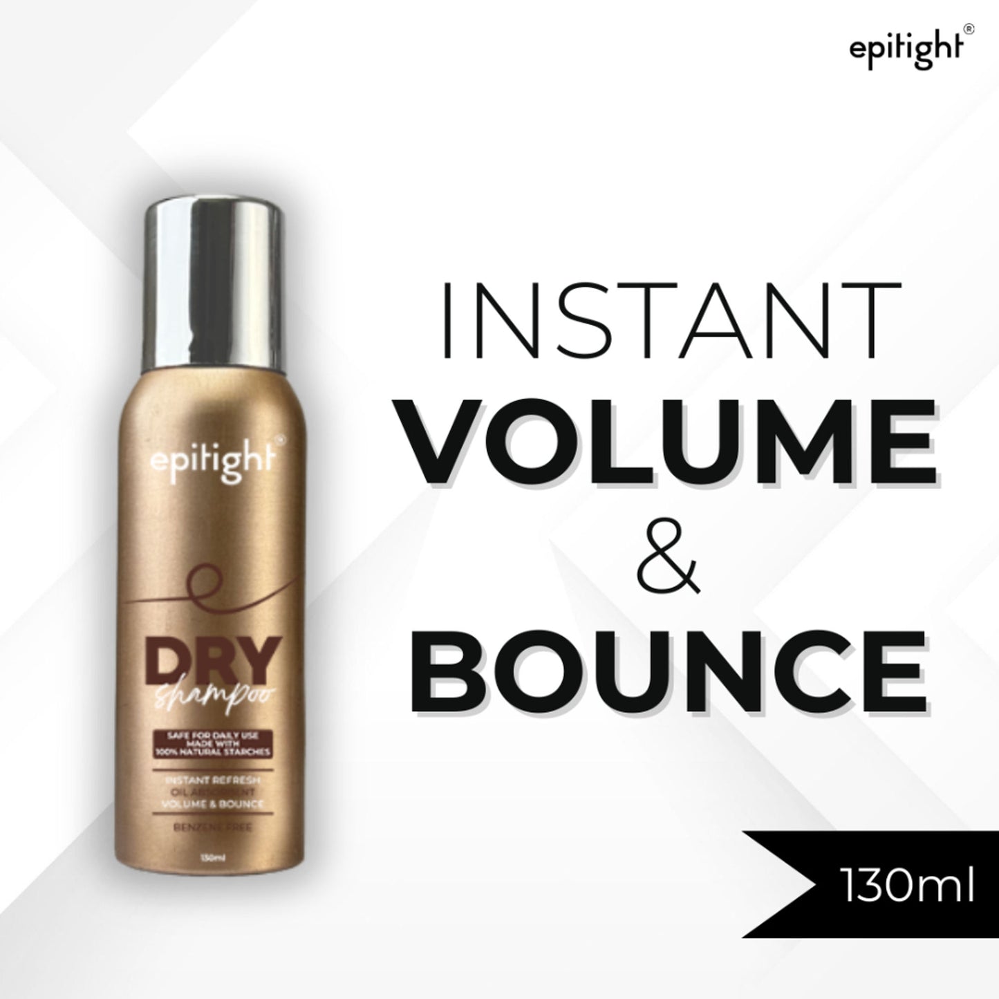 Epitight Dry Shampoo Adds Volume With Corn Starch, Benzene Free & Sunflower Oil - Sulfate Free