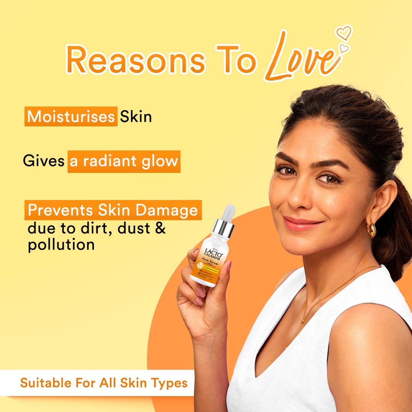 Lacto Calamine Vitamin C Face Serum with Niacinamide for Glowing Skin & Dark Spots Reduction