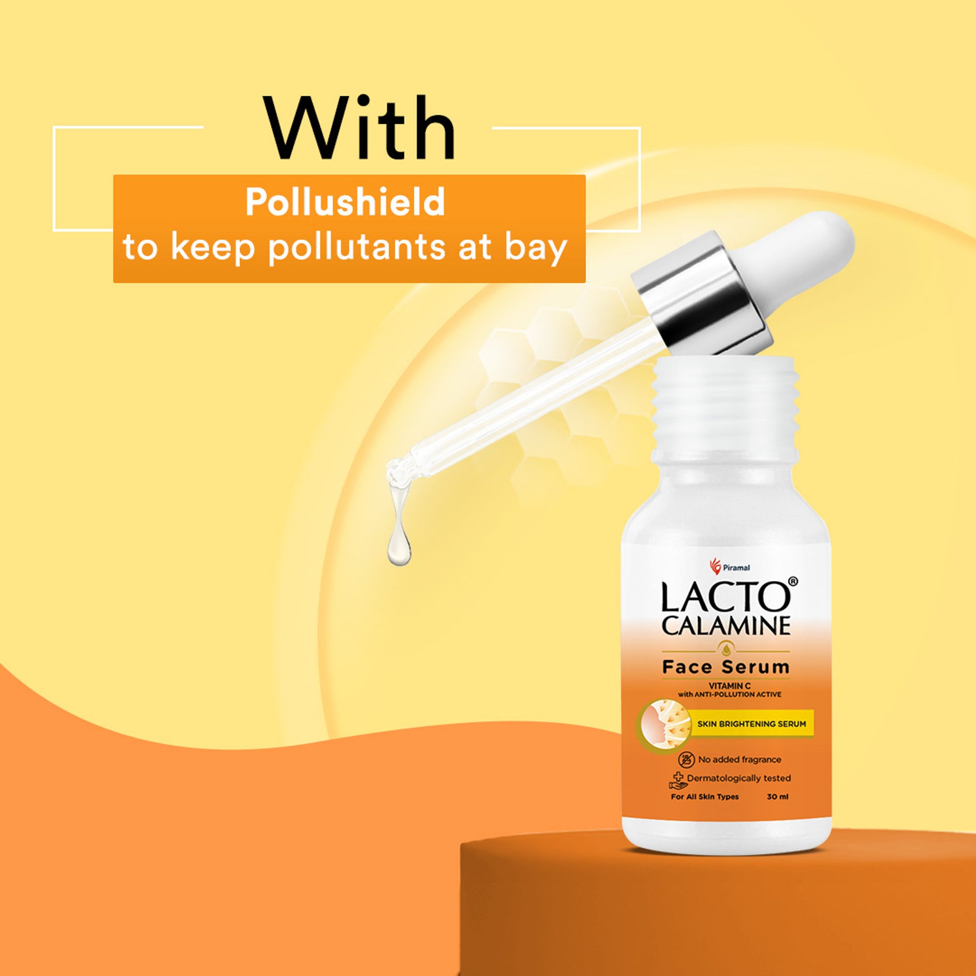Lacto Calamine Vitamin C Face Serum with Niacinamide for Glowing Skin & Dark Spots Reduction