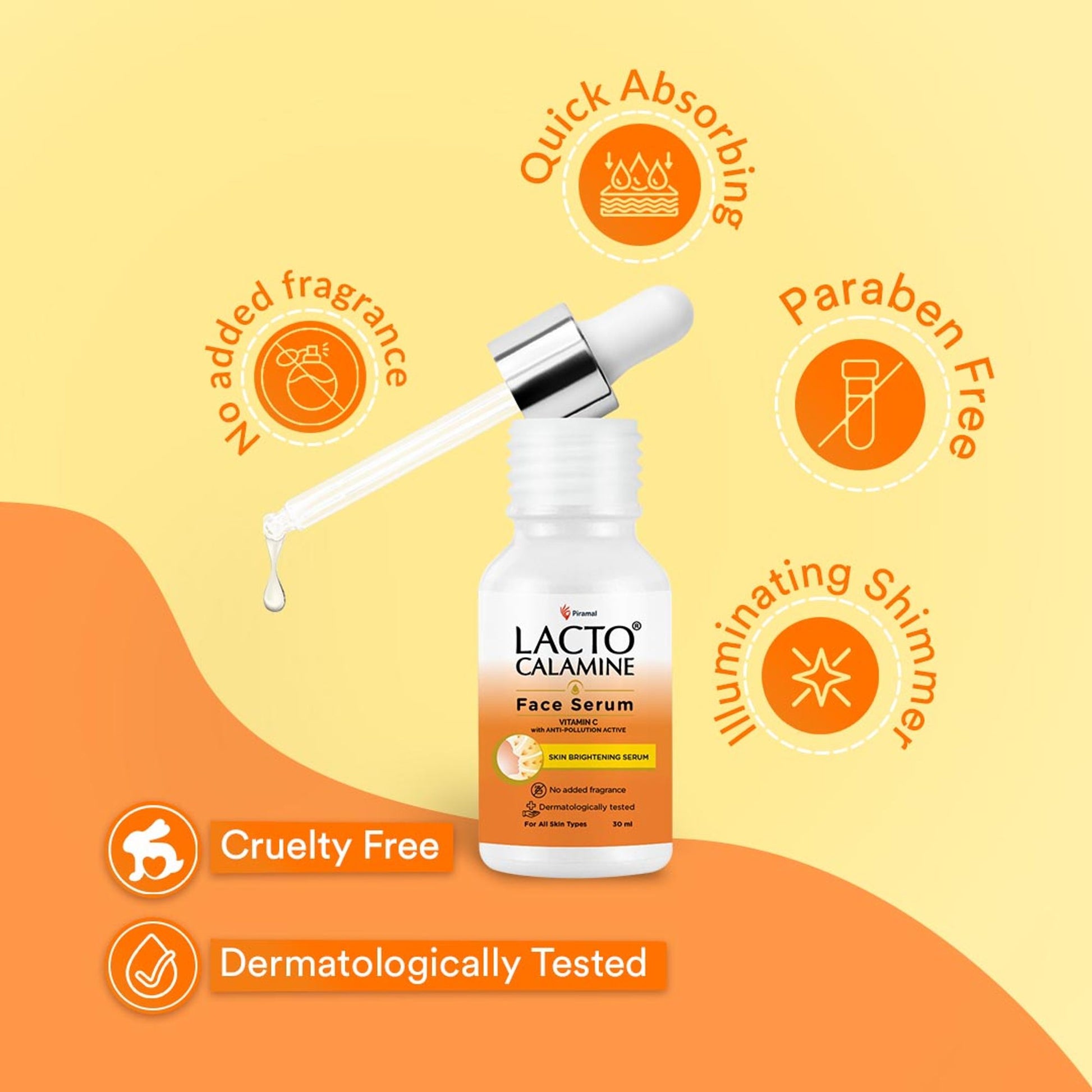 Lacto Calamine Vitamin C Face Serum with Niacinamide for Glowing Skin & Dark Spots Reduction