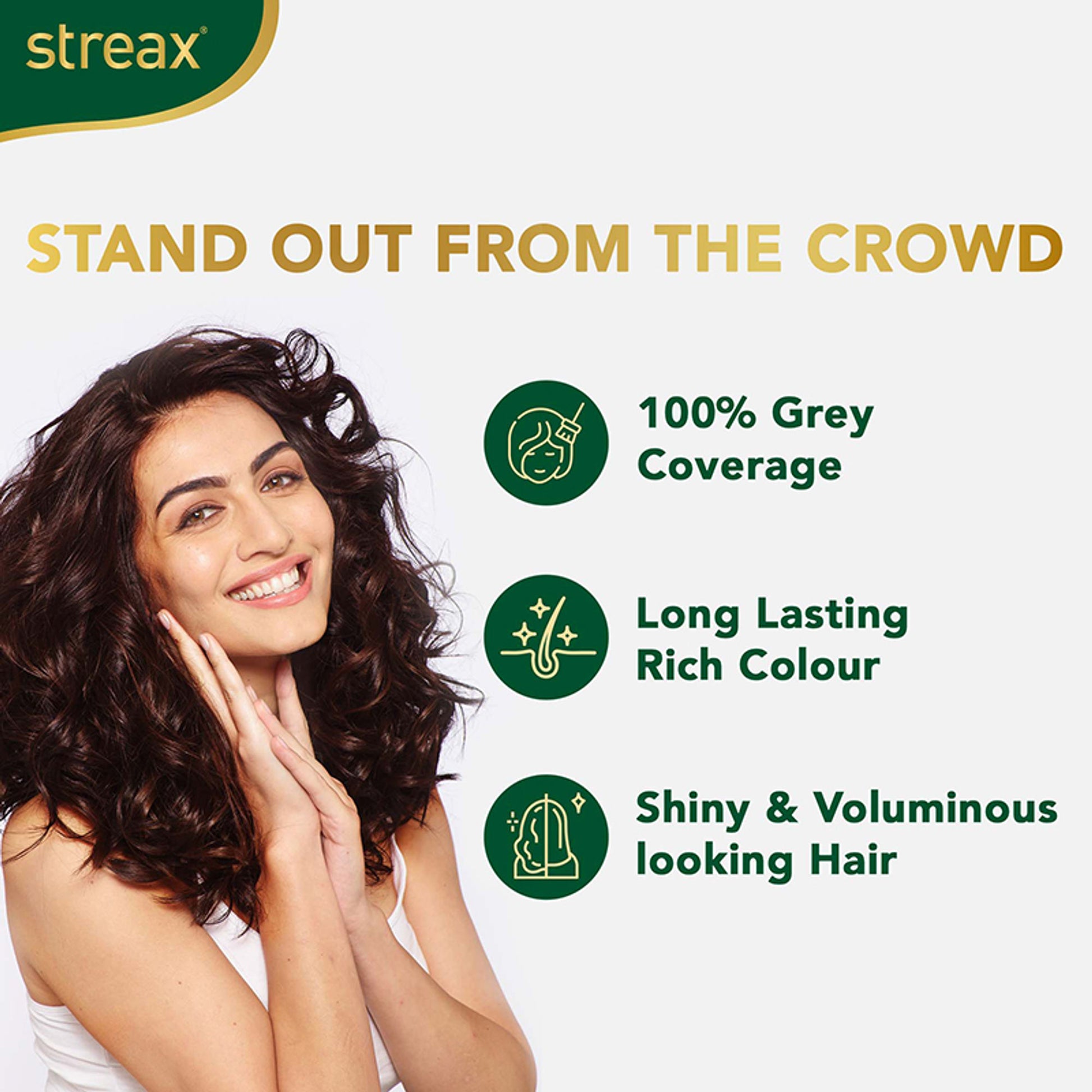 Streax Cream Hair Colour With 100% Grey Coverage & No Ammonia - 3 Dark Brown