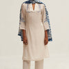 Women's White Embroidered Salwar Suit