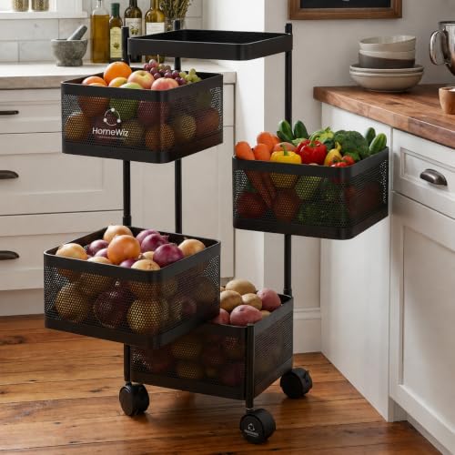 HomeWiz Square Kitchen Rack 4-Layer