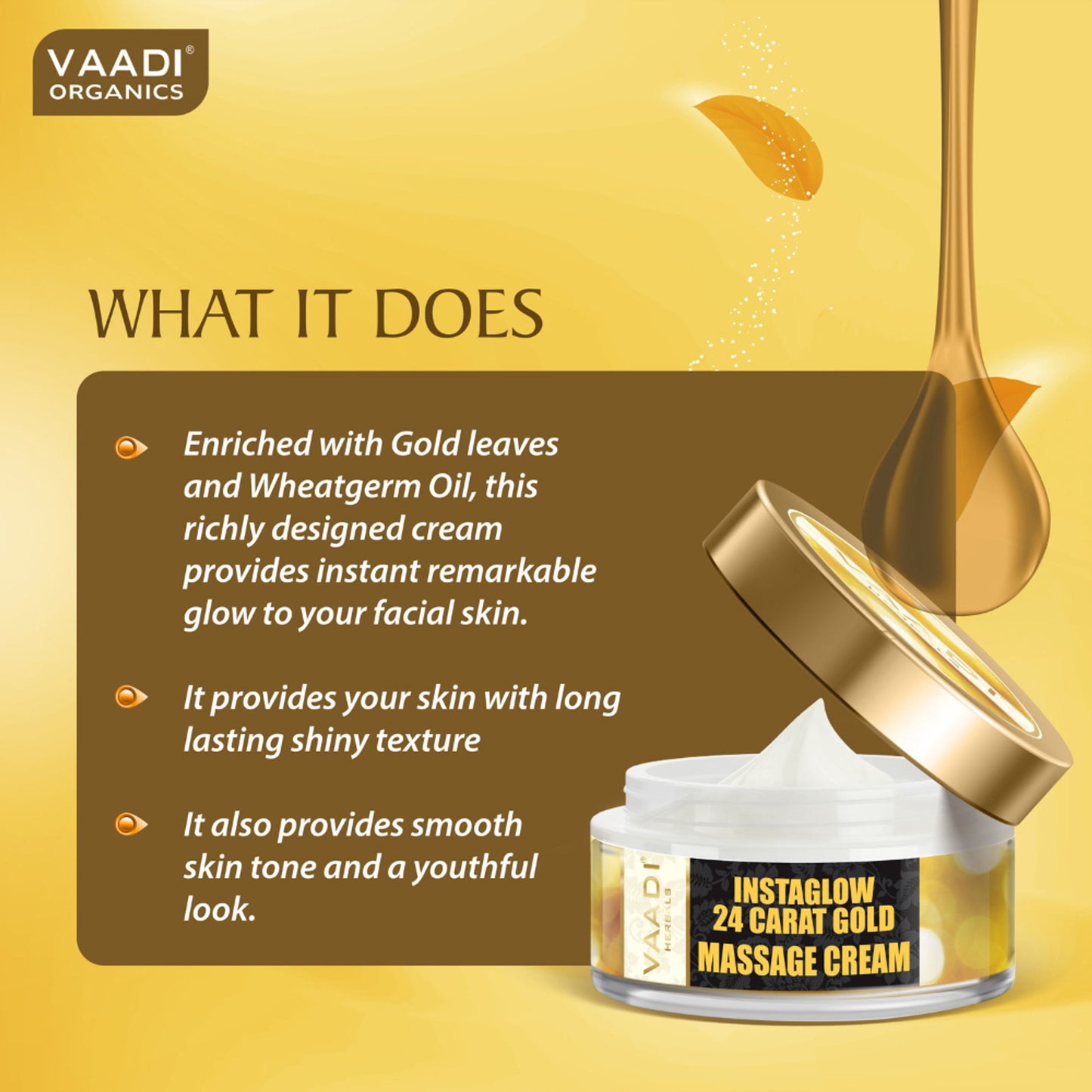 Vaadi Herbals 24 Carat Gold Massage Cream