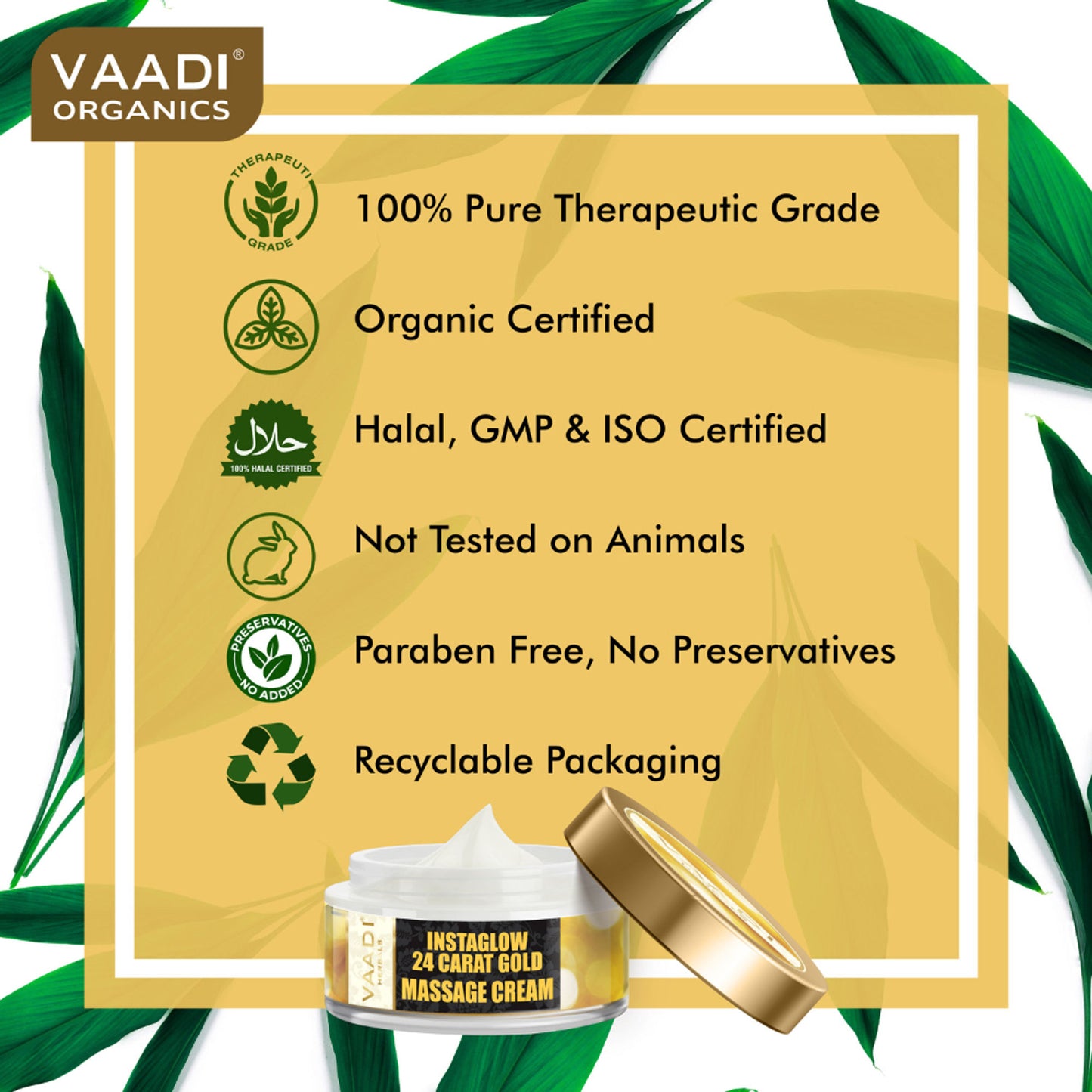 Vaadi Herbals 24 Carat Gold Massage Cream