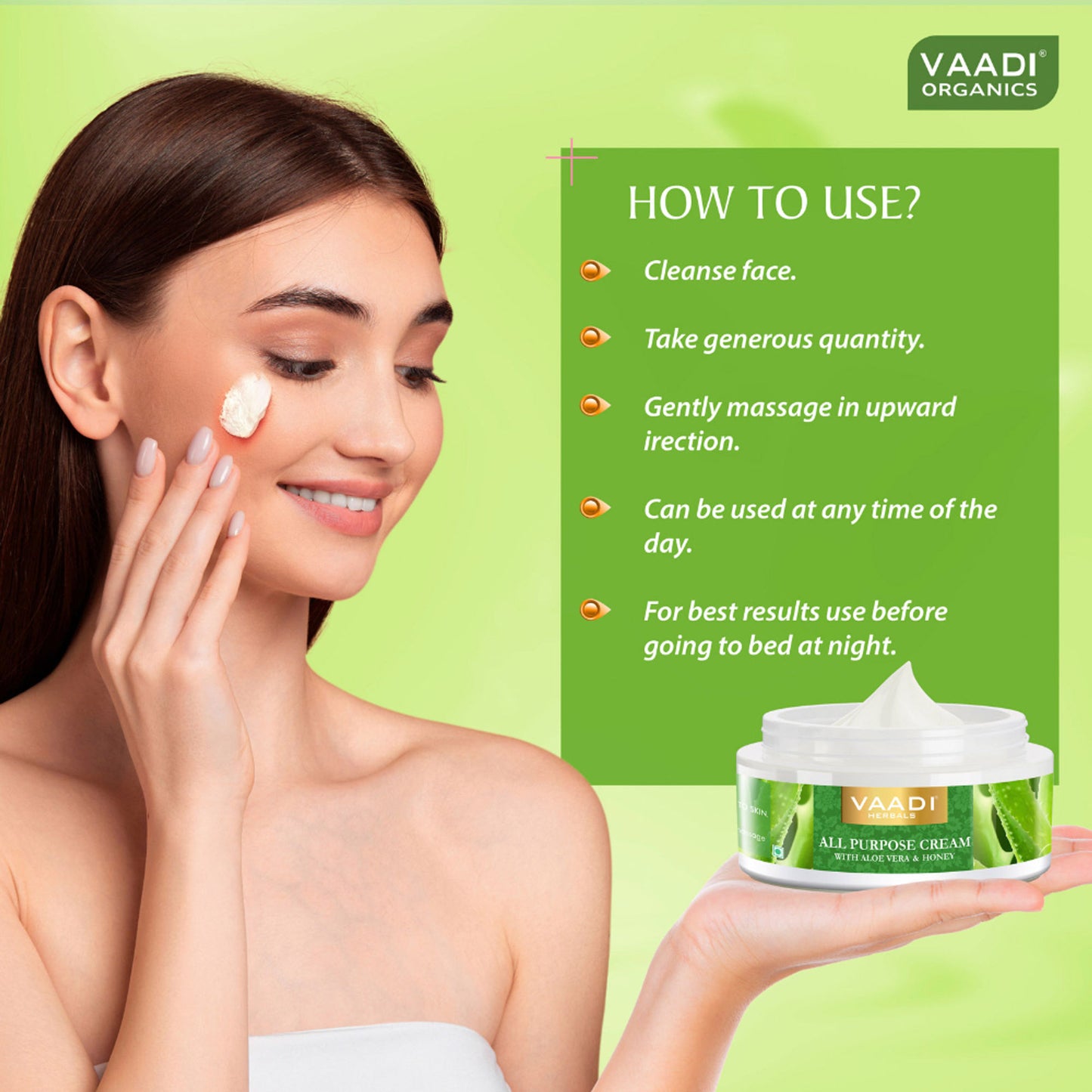 Vaadi Herbals All Purpose Cream With Aloe Vera & Honey Pack Of 3