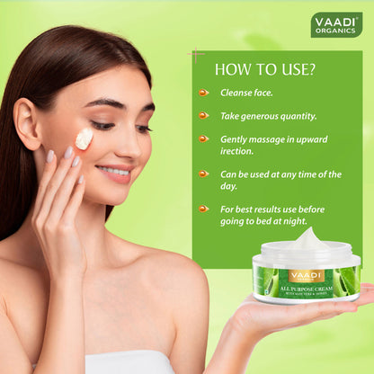 Vaadi Herbals All Purpose Cream With Aloe Vera & Honey Pack Of 3