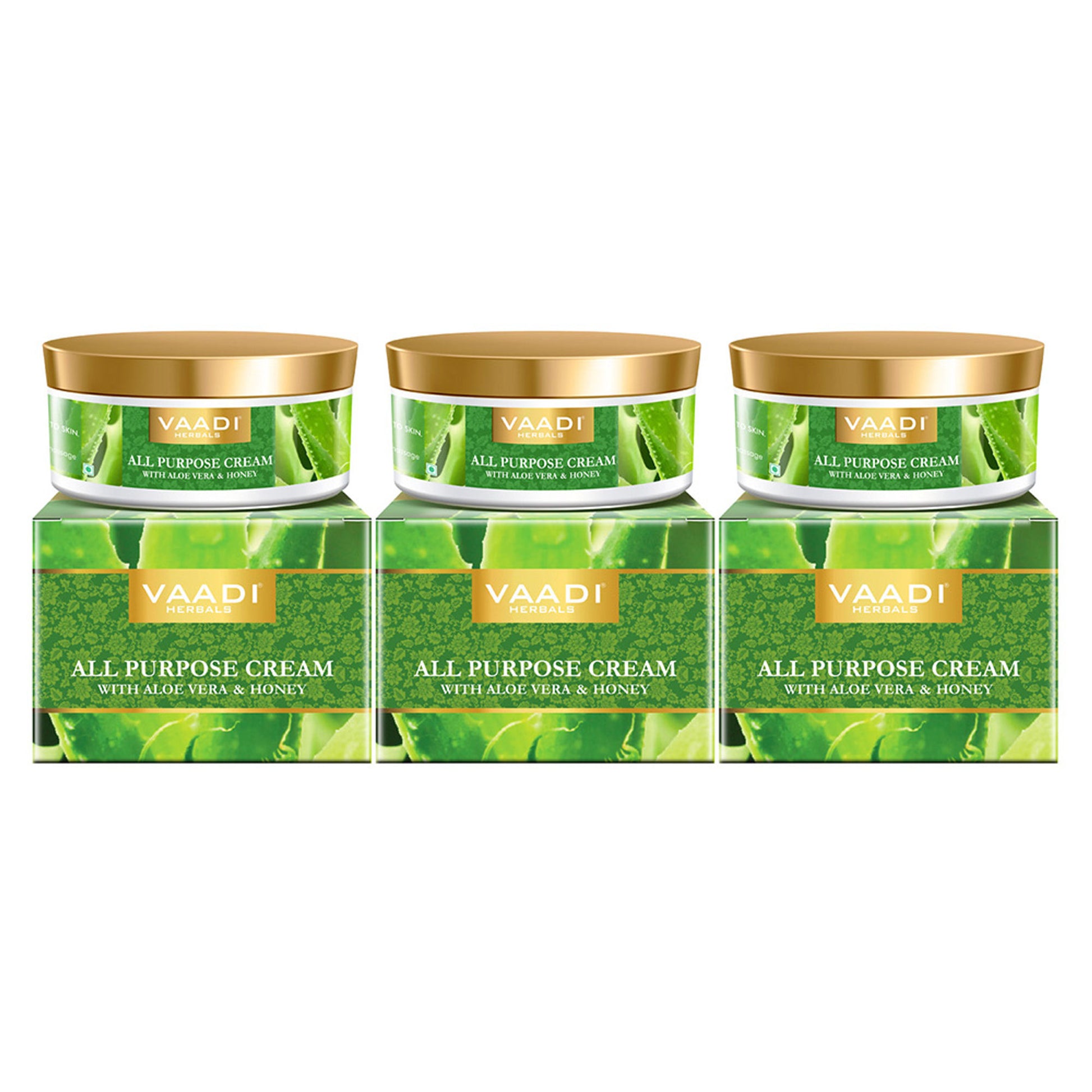 Vaadi Herbals All Purpose Cream With Aloe Vera & Honey Pack Of 3