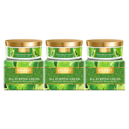 Vaadi Herbals All Purpose Cream With Aloe Vera & Honey Pack Of 3