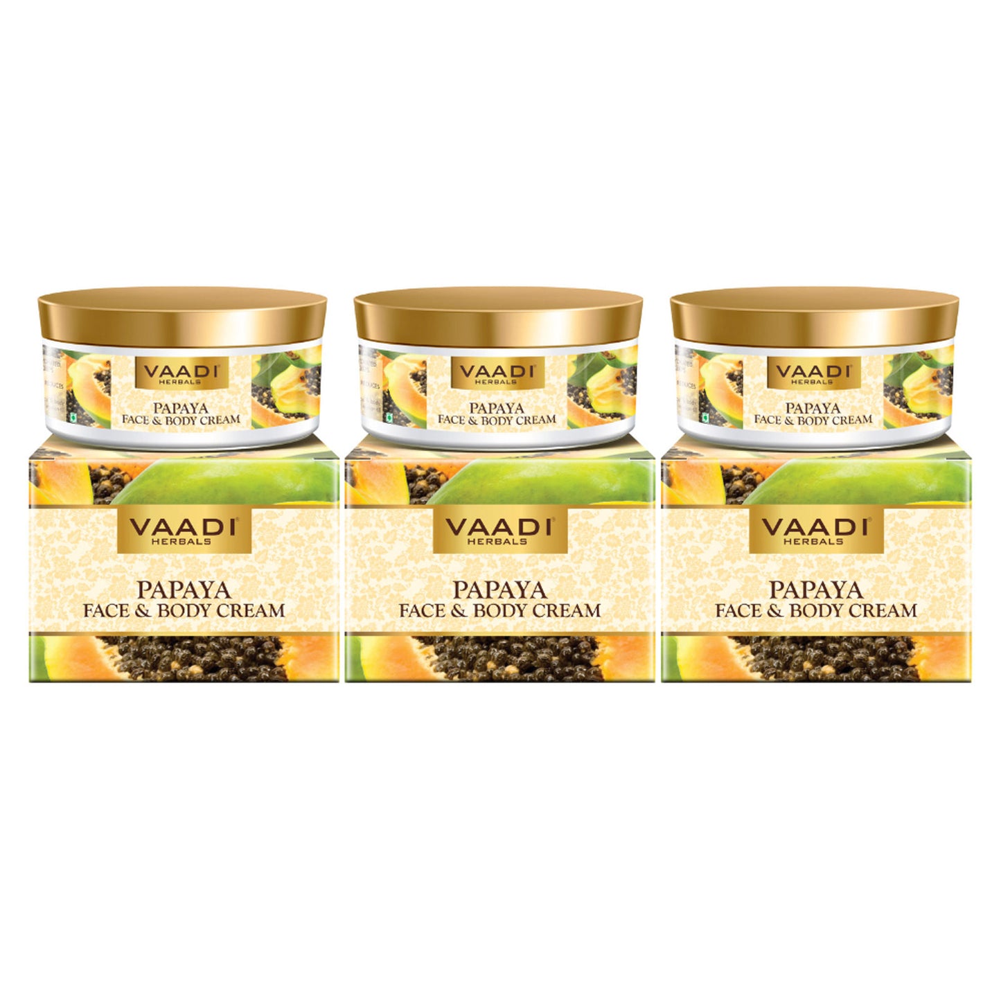 Vaadi Herbals Papaya Face & Body Cream Pack Of 3