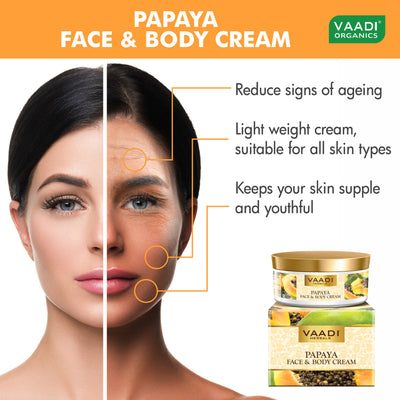 Vaadi Herbals Papaya Face & Body Cream Pack Of 3