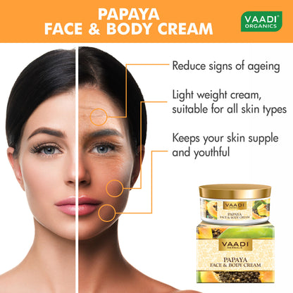 Vaadi Herbals Papaya Face & Body Cream Pack Of 3