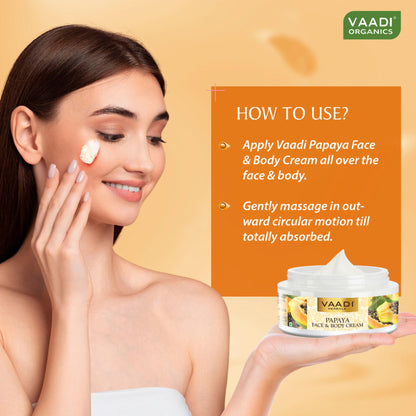 Vaadi Herbals Papaya Face & Body Cream Pack Of 3