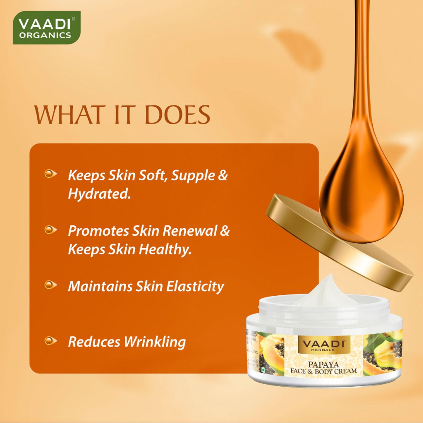 Vaadi Herbals Papaya Face & Body Cream Pack Of 3
