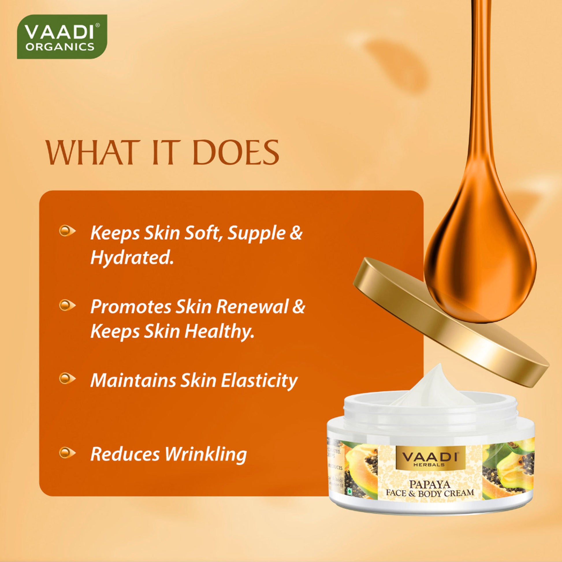 Vaadi Herbals Papaya Face & Body Cream Pack Of 3