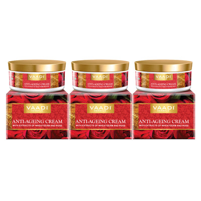 Vaadi Herbals Anti Ageing Cream With Extracts Of Wheatgerm And Rose Pack Of 3