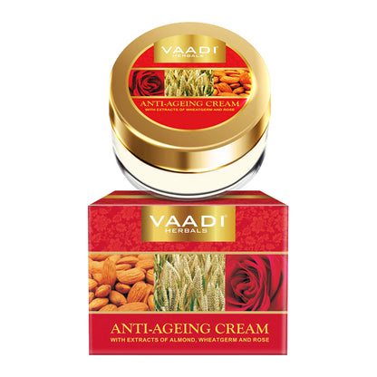 Vaadi Herbals Anti-Ageing Cream - Almond- Wheatgerm & Rose