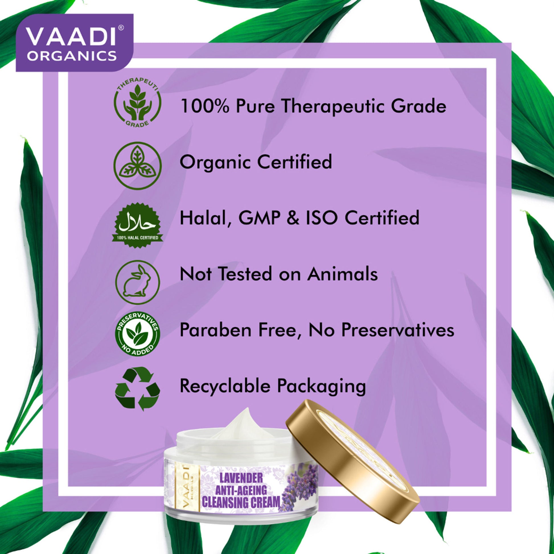 Vaadi Herbals Lavender Anti-Ageing Cleansing Cream