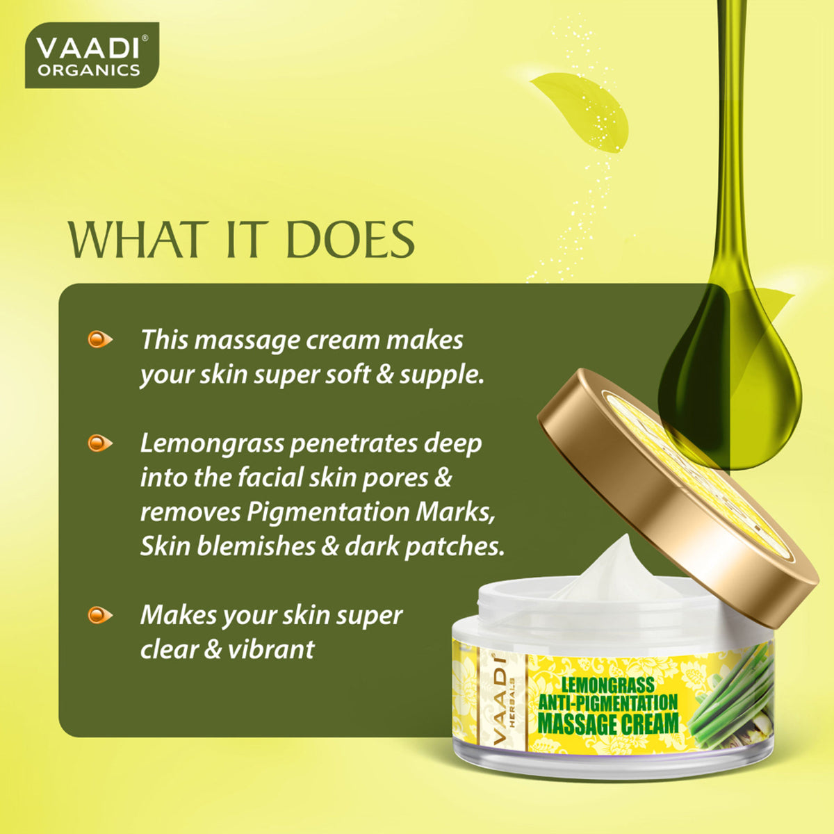 Vaadi Herbals Lemongrass & Anti Pigmentation Massage Cream