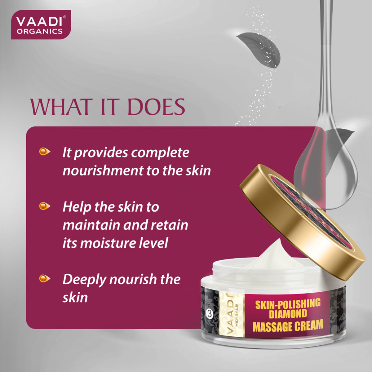 Vaadi Herbal Skin - Polishing Diamond Massage Cream