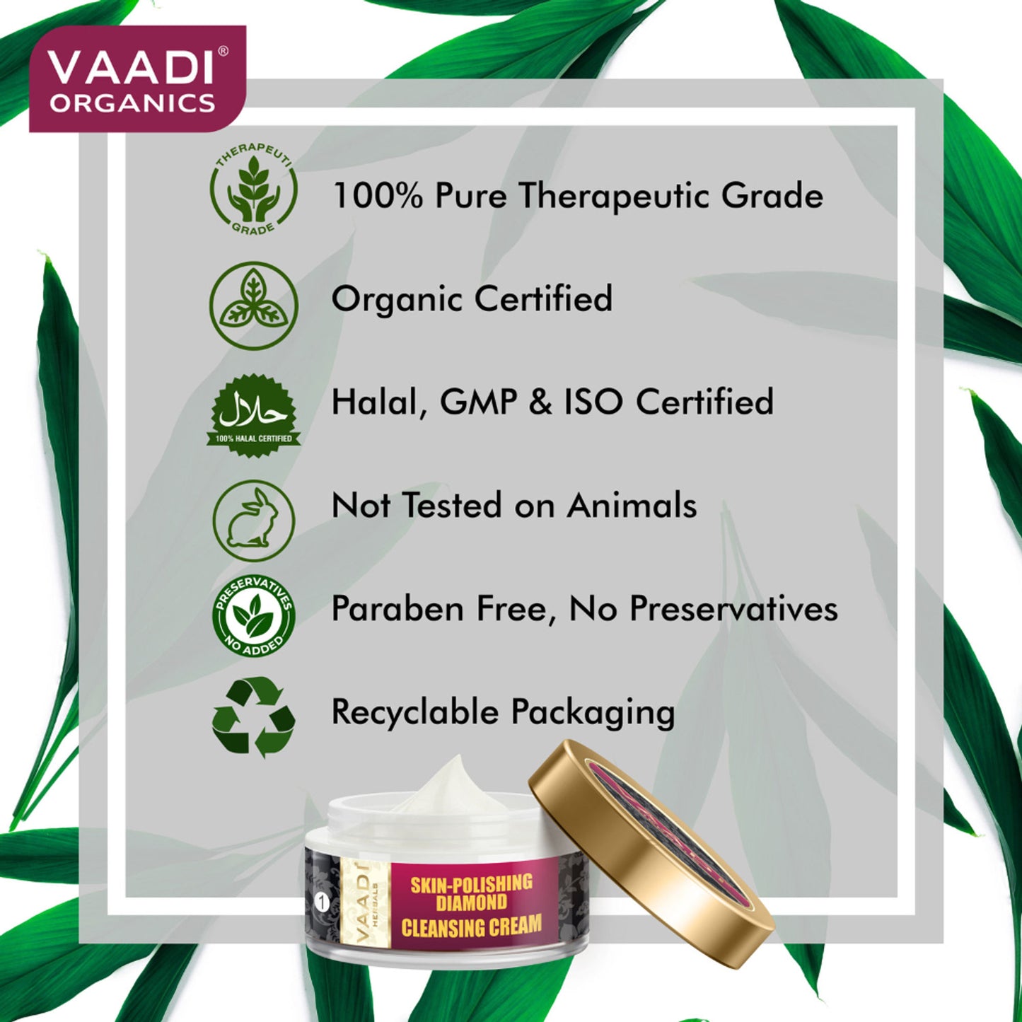 Vaadi Herbal Skin - Polishing Diamond Cleansing Cream