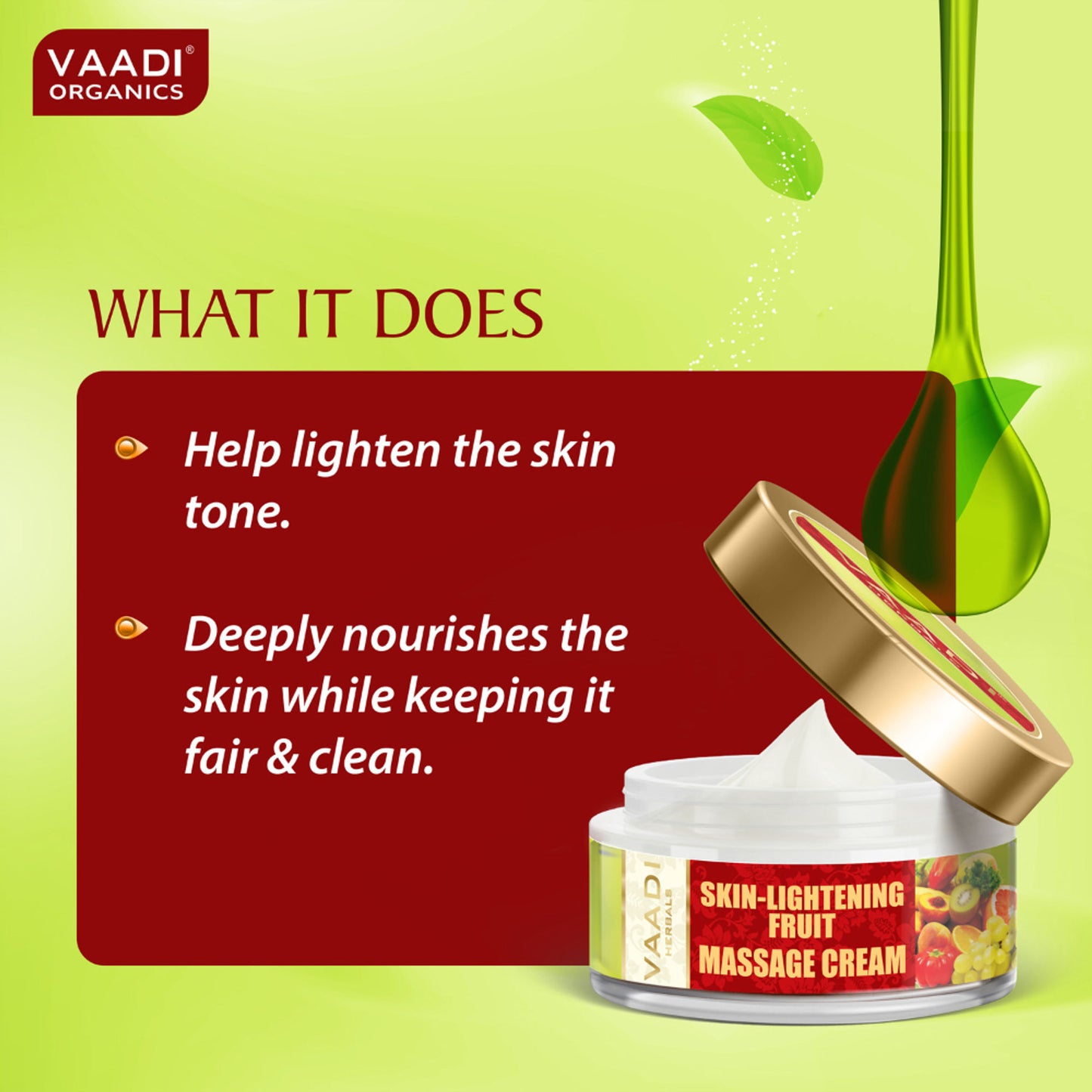 Vaadi Herbal Skin - Lightening Fruit Massage Cream