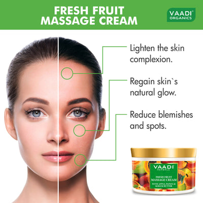 Vaadi Herbals Fresh Fruit Massage Cream With Apple Papaya & Kokum Butter
