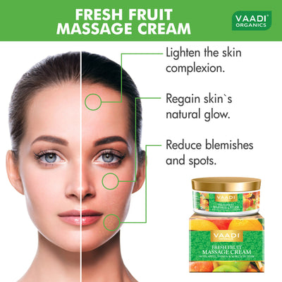 Vaadi Herbals Apple Papaya & Kokum Butter Fresh Fruit Massage Cream