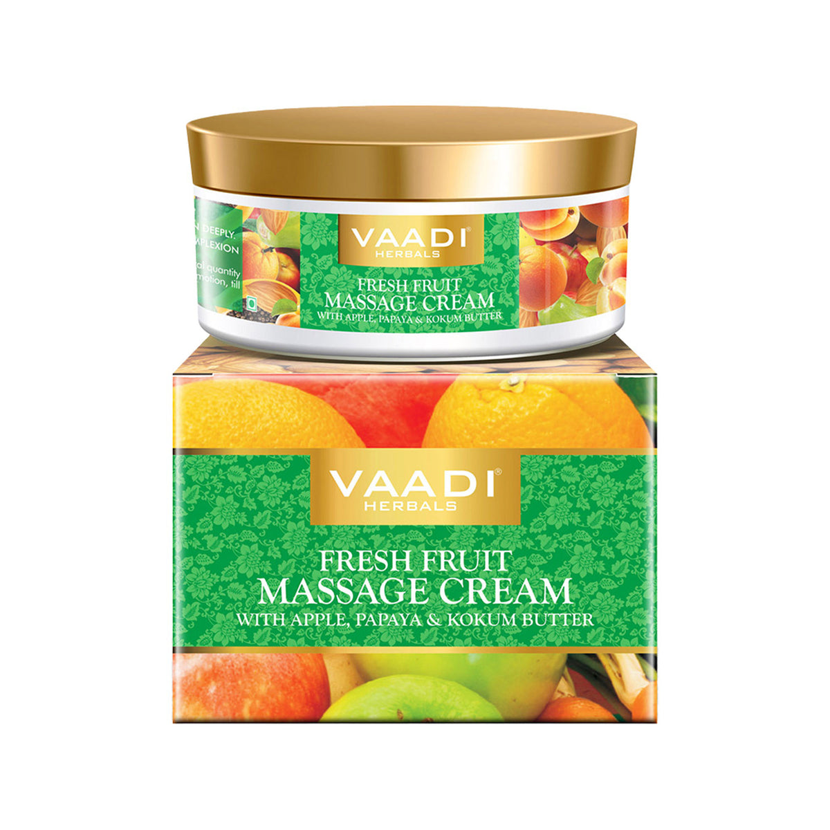 Vaadi Herbals Apple Papaya & Kokum Butter Fresh Fruit Massage Cream