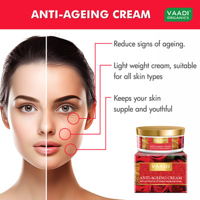 Vaadi Herbals Anti Ageing Cream with Extracts Of Wheatgerm and Rose