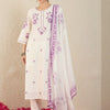 Dhiyona IE Women Floral Embroidered Regular Thread Work Pure Cotton Kurta with Trousers & With Dupatta