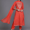 Dhiyona IE Bandhani Printed Sequined Kurta with Palazzos & Dupatta