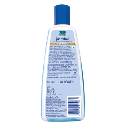 Parachute Advansed Jasmine Coconut Hair Oil, Vitamin E for Healthy Shiny Hair, Non-sticky