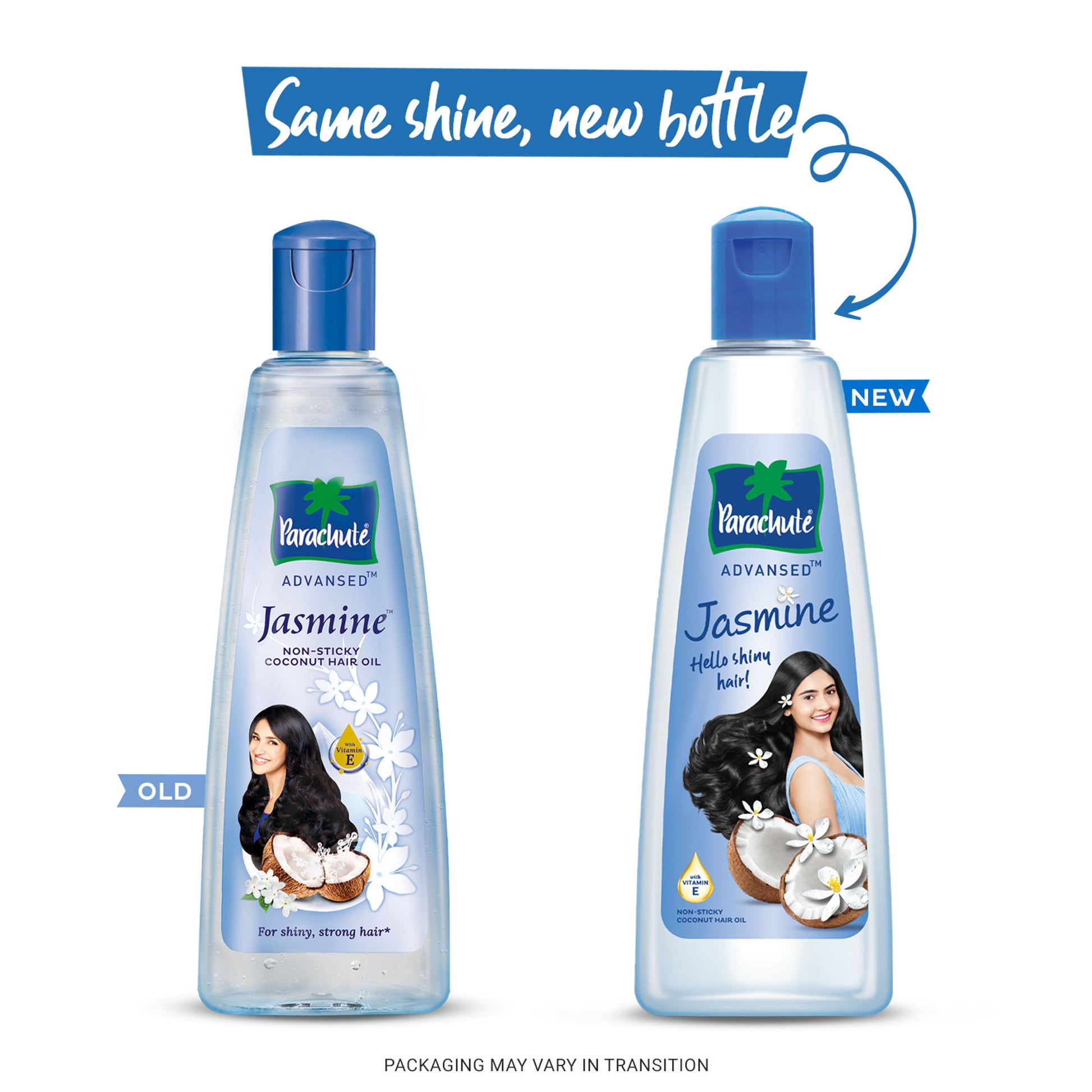Parachute Advansed Jasmine Coconut Hair Oil, Vitamin E for Healthy Shiny Hair, Non-sticky