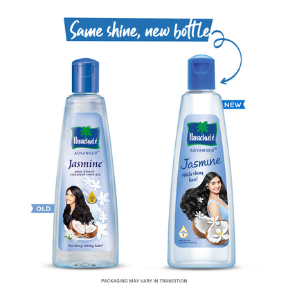 Parachute Advansed Jasmine Coconut Hair Oil, Vitamin E for Healthy Shiny Hair, Non-sticky