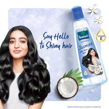 Parachute Advansed Jasmine Coconut Hair Oil, Vitamin E for Healthy Shiny Hair, Non-sticky