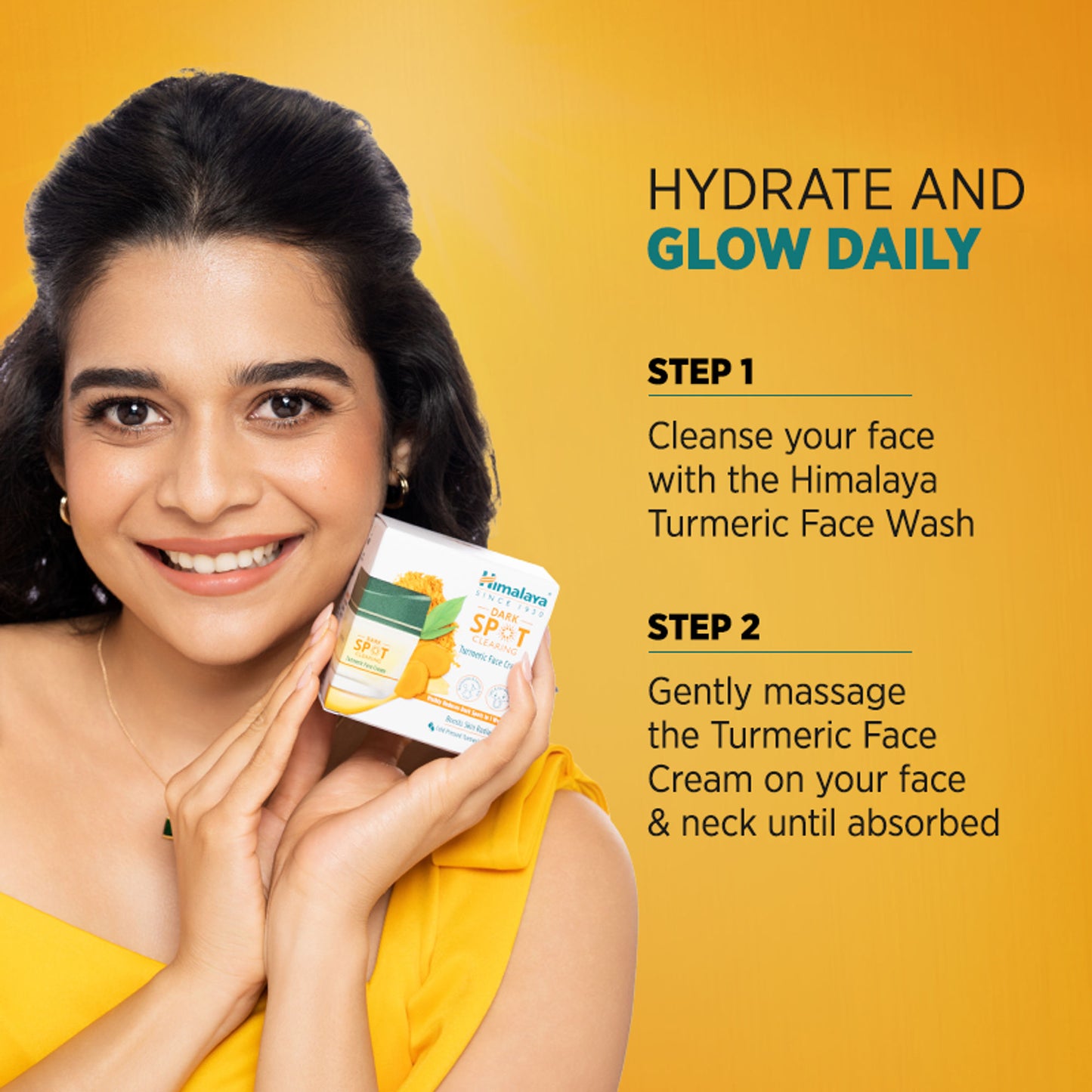 Himalaya Dark Spot Clearing Turmeric Face Cream with 2% Glycolic Acid & Niacinamide
