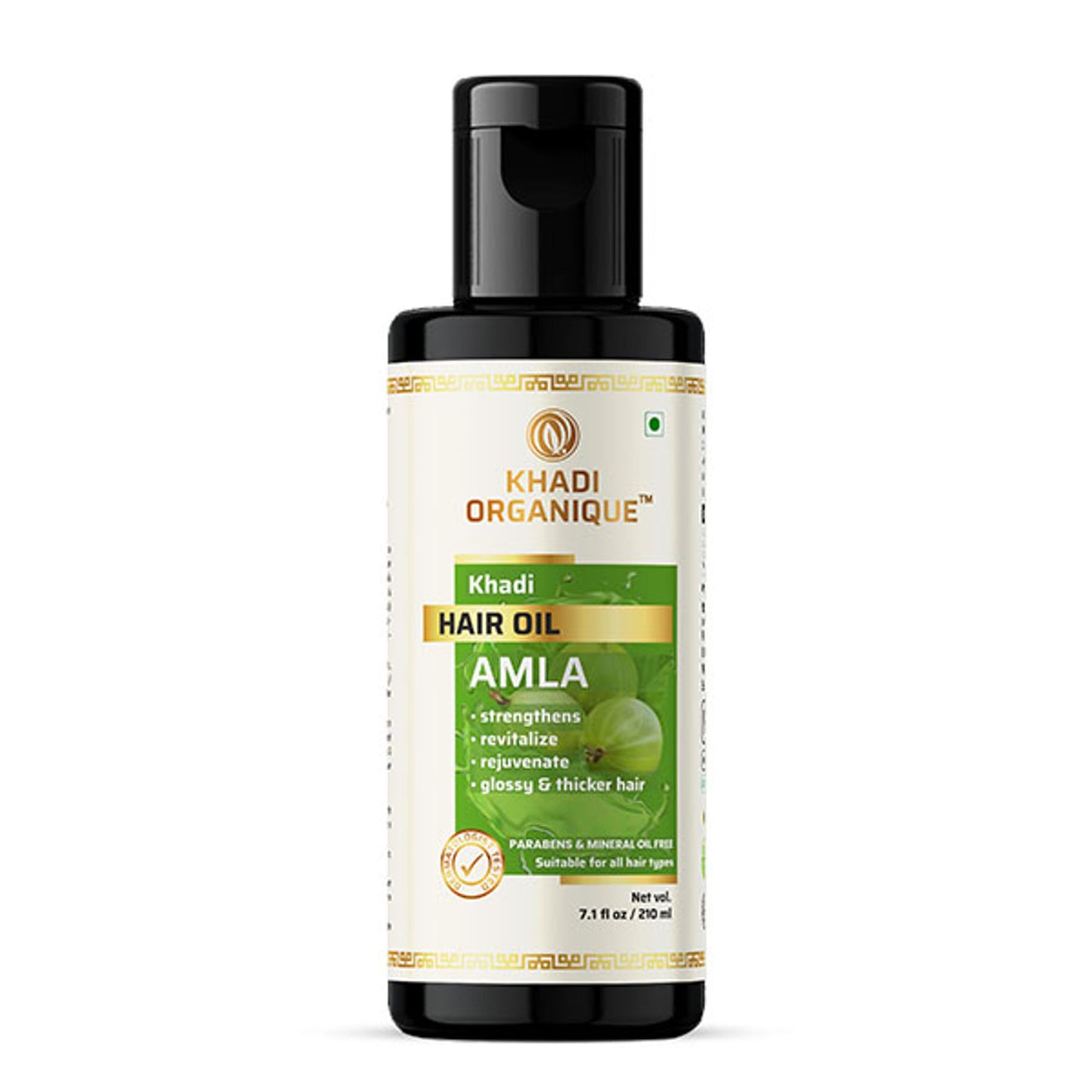Khadi Organique Amla Hair Oil For Hair Growth, Strong, Shiny Hair, Reduces Hair Fall