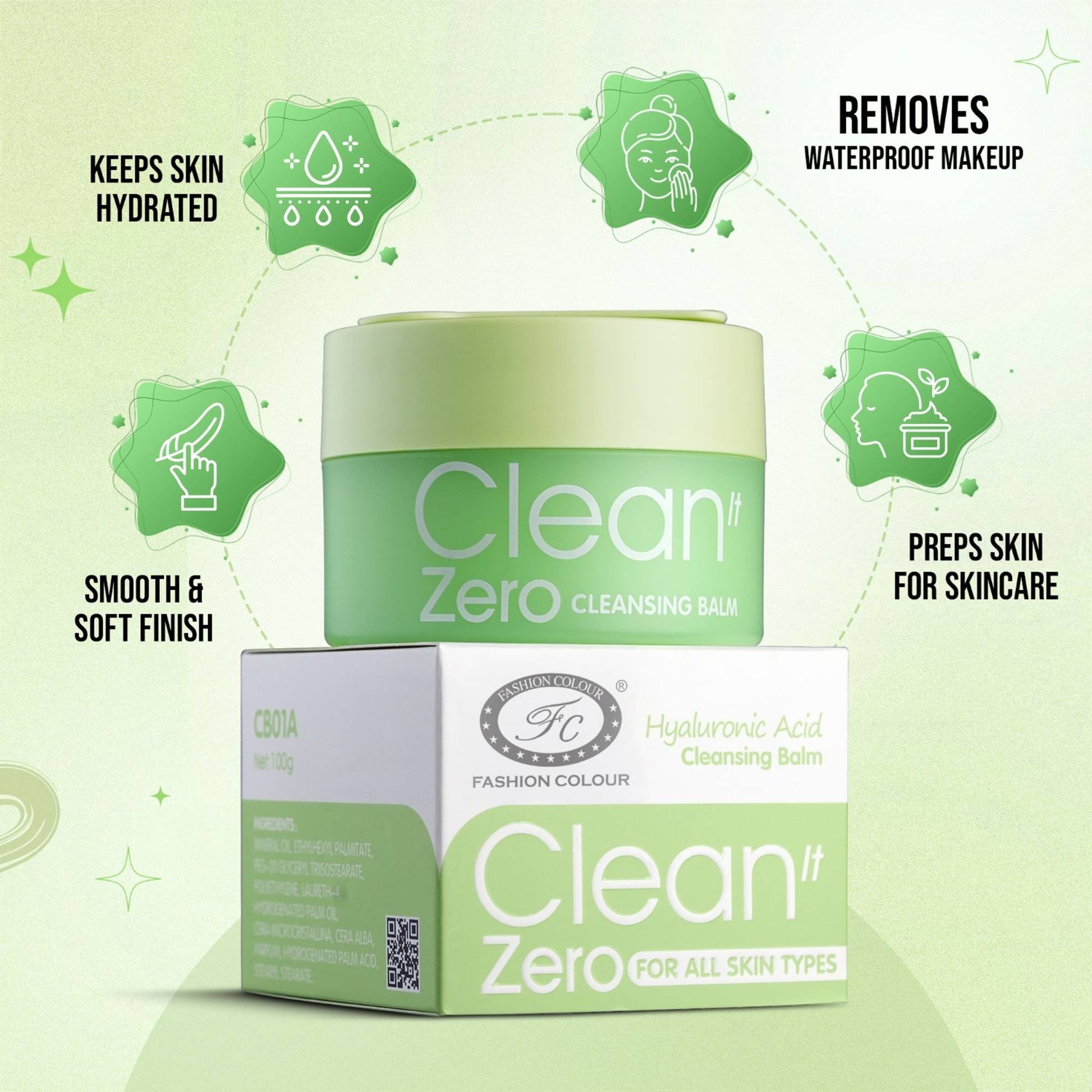 FASHION COLOUR Clean It Zero Gentle Makeup Remover Balm - Green