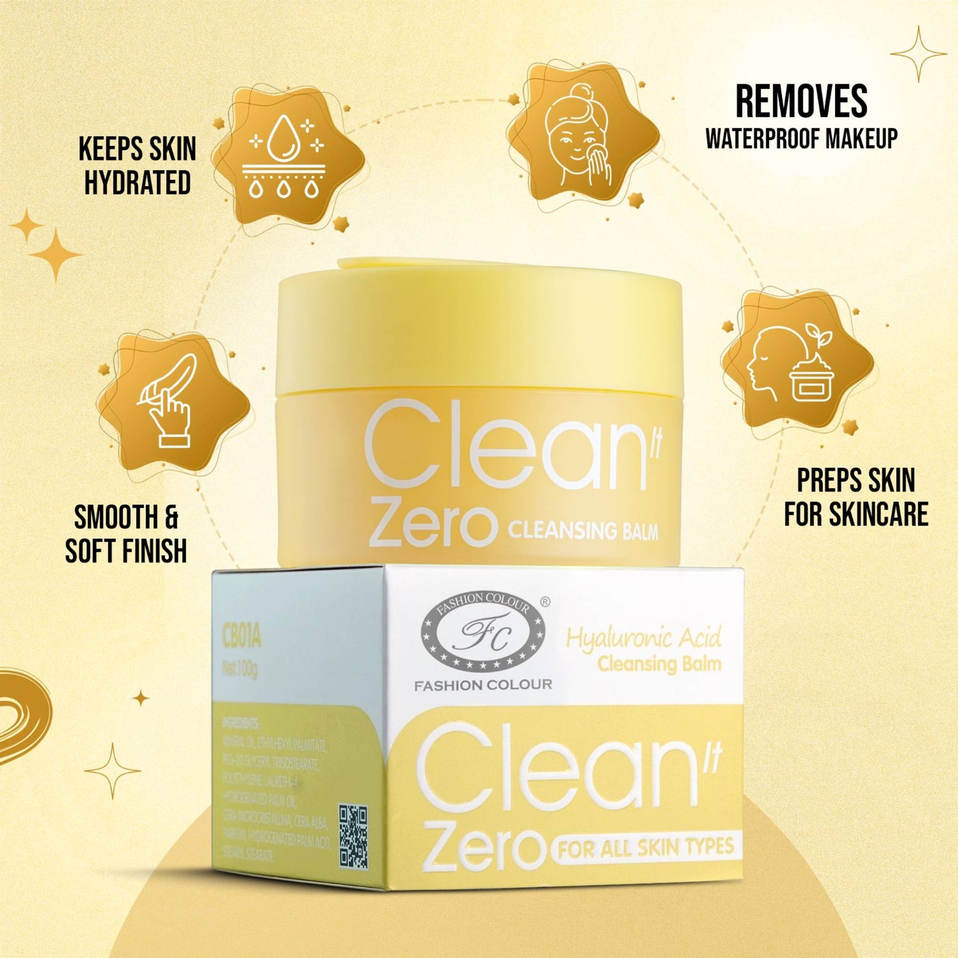 FASHION COLOUR Clean It Zero Gentle Makeup Remover Balm - Yellow