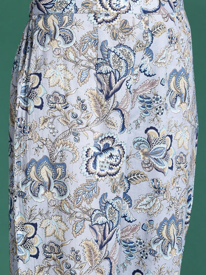 Indyancart IE Women Printed Pure Cotton Ethnic Co-Ords Set