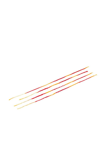 Anouk Men Set Of 4 Pearls Traditional Red Thread Rakhi With Roli Chawal For Rakshabandhan