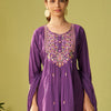 Dhiyona IE Women Floral Embroidered Cotton Kurta with Trousers & Dupatta