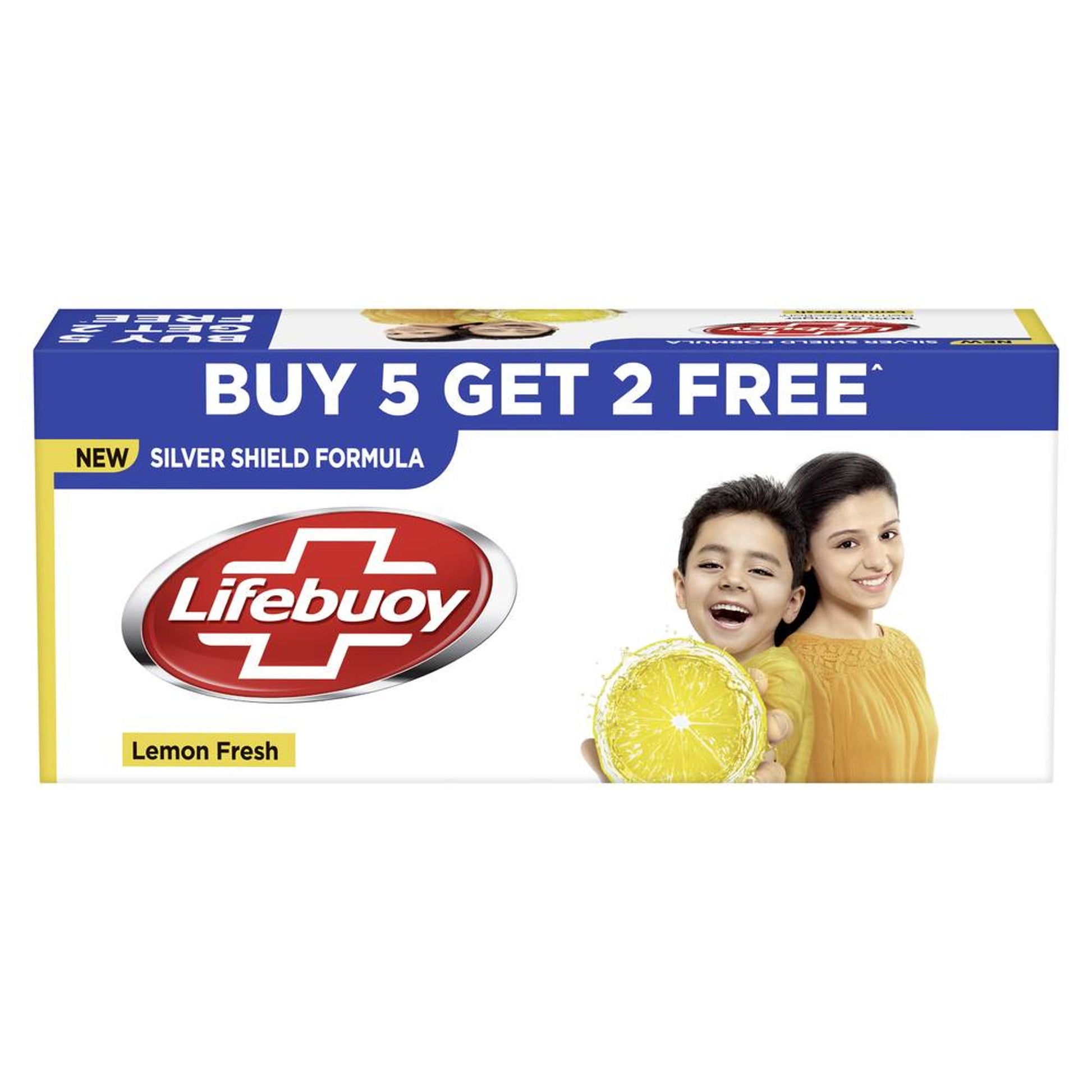 Lifebuoy Lemon Fresh Bathing Soap Refreshing Bathing Soap With Freshness Of Lemon (Buy 5 Get 2 Free)