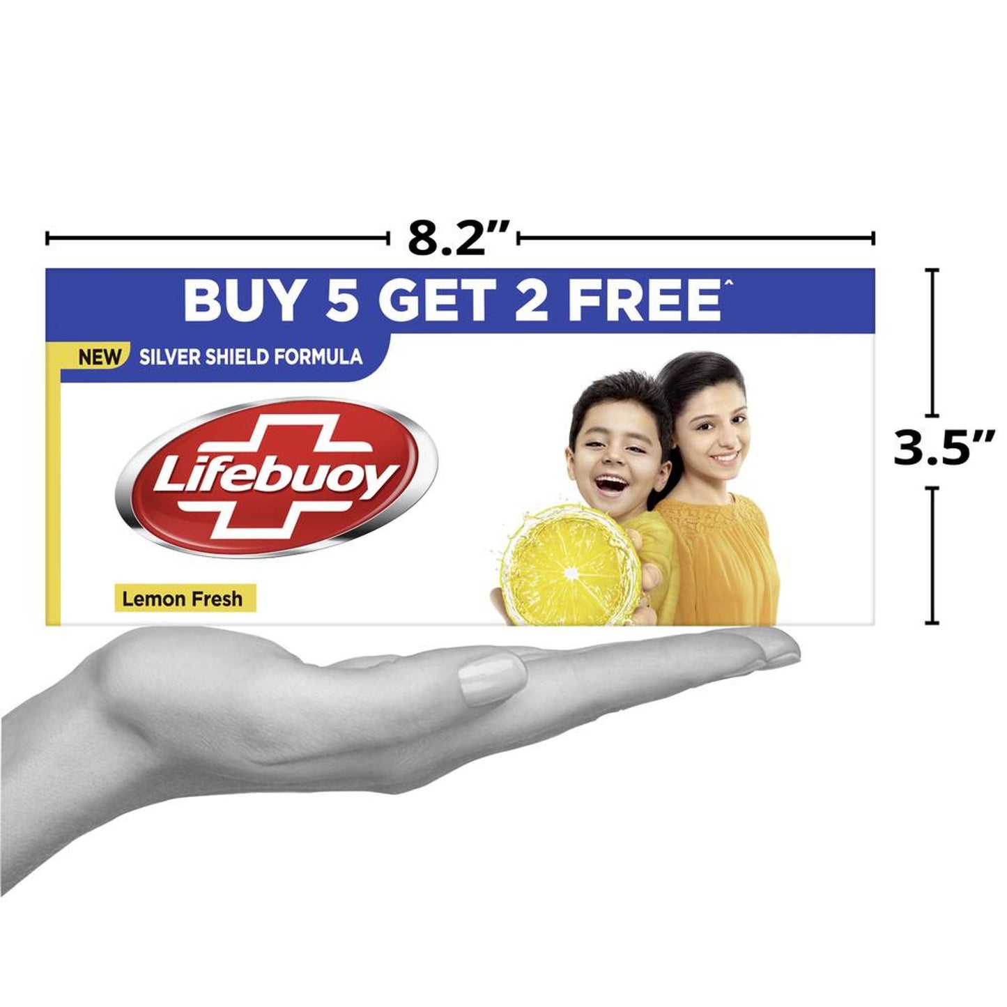 Lifebuoy Lemon Fresh Bathing Soap Refreshing Bathing Soap With Freshness Of Lemon (Buy 5 Get 2 Free)