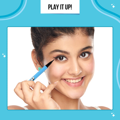 SUGAR POP Waterproof Eyeliner Pencil - Intense Black Pigment, Sweatproof Waterproof Matte 01 Black