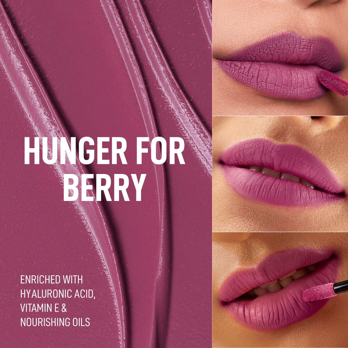 Renee Cosmetics Stay With Me Liquid Lipstick - Hunger For Berry
