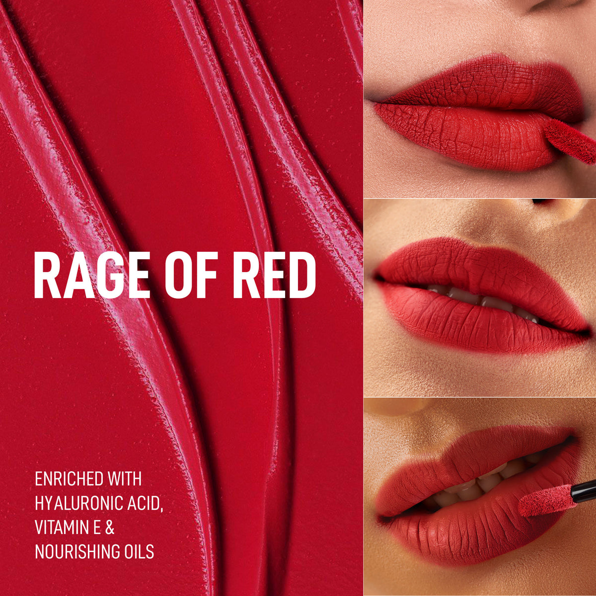 Renee Cosmetics Stay With Me Liquid Lipstick - Rage Of Red