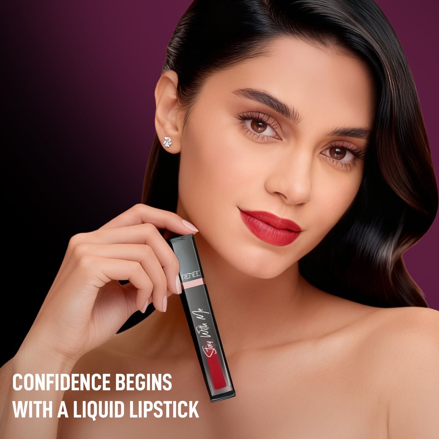 Renee Cosmetics Stay With Me Liquid Lipstick - Play Of Clay