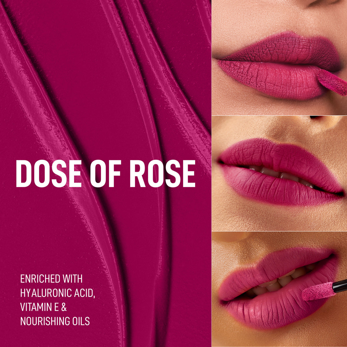 Renee Cosmetics Stay With Me Liquid Lipstick - Dose Of Rose
